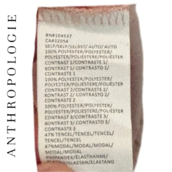 Tiny by Anthropologie Pink Tie Neck Long Sleeve Peasant Blouse Size Medium EUC - Picture 14 of 15